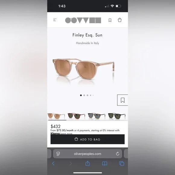 Oliver Peoples LA - Finley Esquire Sunglasses in Gold/Blush Color - Picture 4 of 10